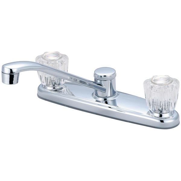 Olympia Faucets Two Handle Kitchen Faucet, NPSM, Standard, Polished Chrome, Weight: 2.9 K-5120